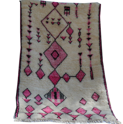 PINK AZILAL RUG WITH AMAZIGH SYMBOL