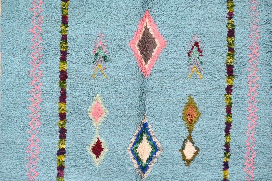 Turquoise Talisman – Handmade Moroccan Rug