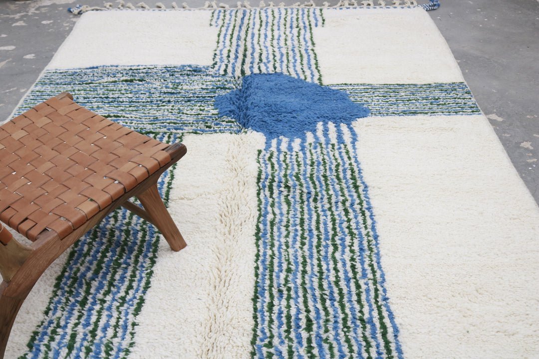 Blue Crossing – Handmade Moroccan Rug