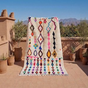 Mountain Parade – Handmade Moroccan Rug