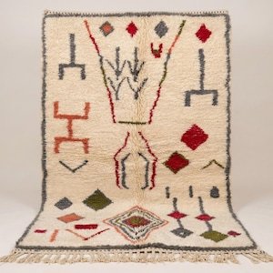 Atlas Glyphs – Handmade Moroccan Rug