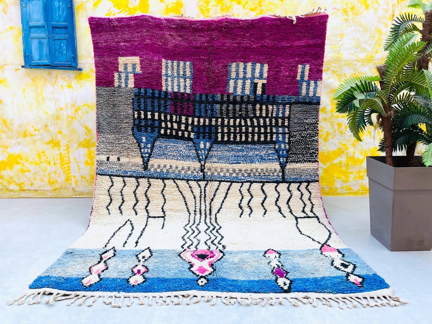 Plum Horizon – Handmade Moroccan Rug