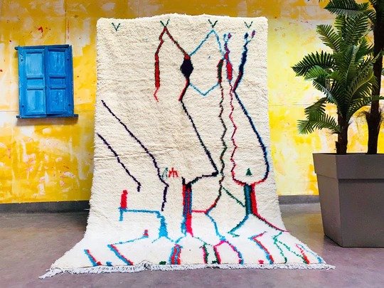 Wandering Lines – Handmade Moroccan Rug