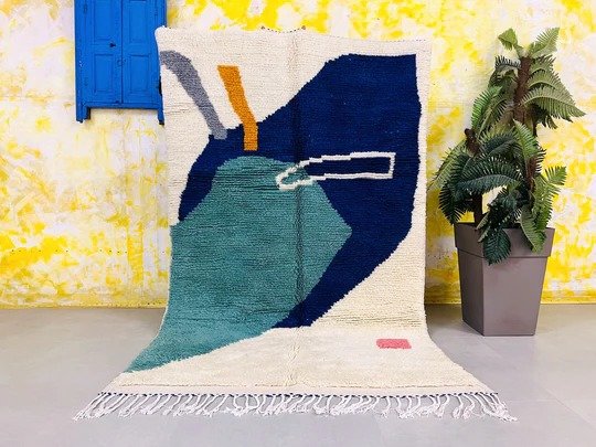 Ocean Cutout – Handmade Moroccan Rug