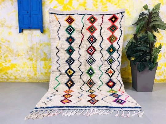 Diamond Ribbons – Handmade Moroccan Rug