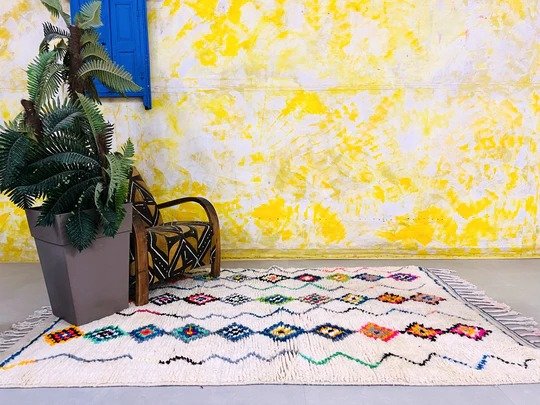 Diamond Ribbons – Handmade Moroccan Rug