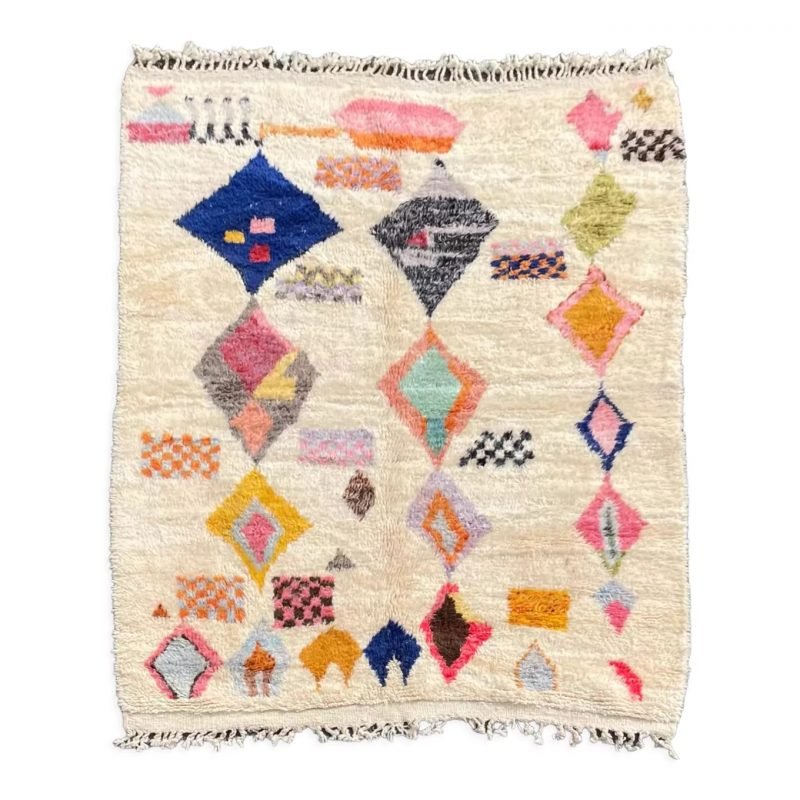 Pastel Amulets – Handmade Moroccan Rug